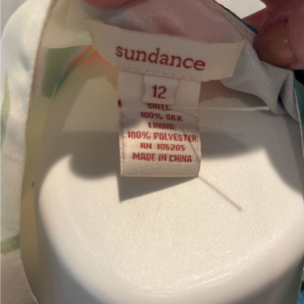 Sundance Floral Blue and Orange Midi Dress - Picture 4 of 5